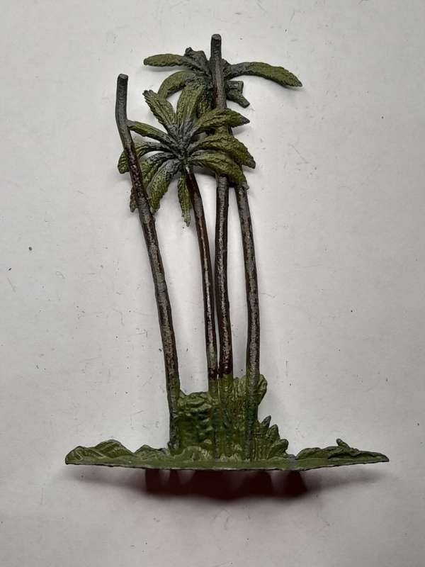 Vintage lead tree diorama scene accessory