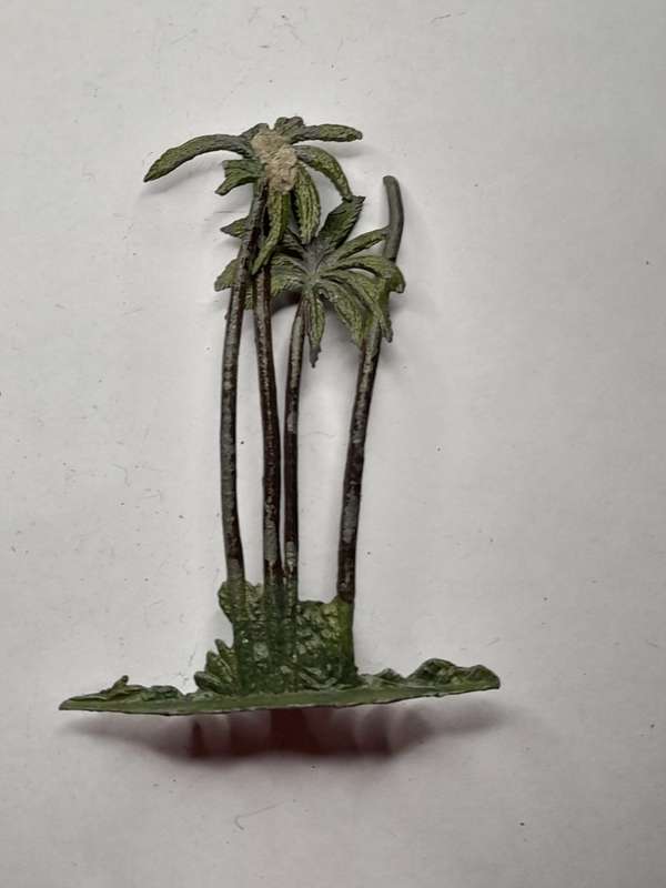 Vintage lead tree diorama scene accessory