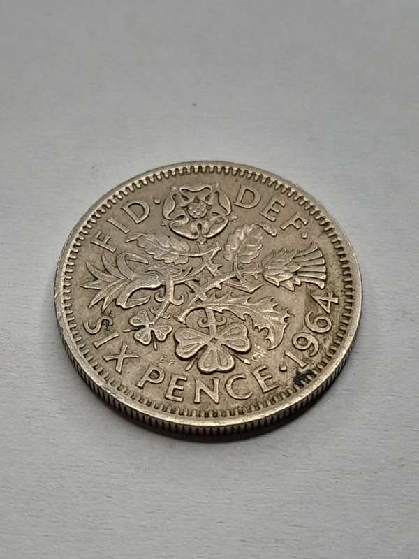 United Kingdom 1964 six pence