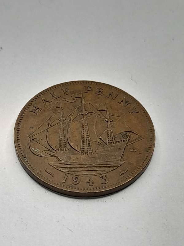 United Kingdom half penny 1943