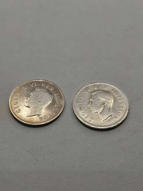 South Africa three pence set from 1926-1959