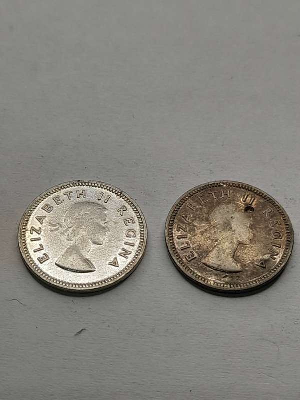 South Africa three pence set from 1926-1959