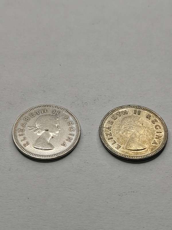 South Africa three pence set from 1926-1959