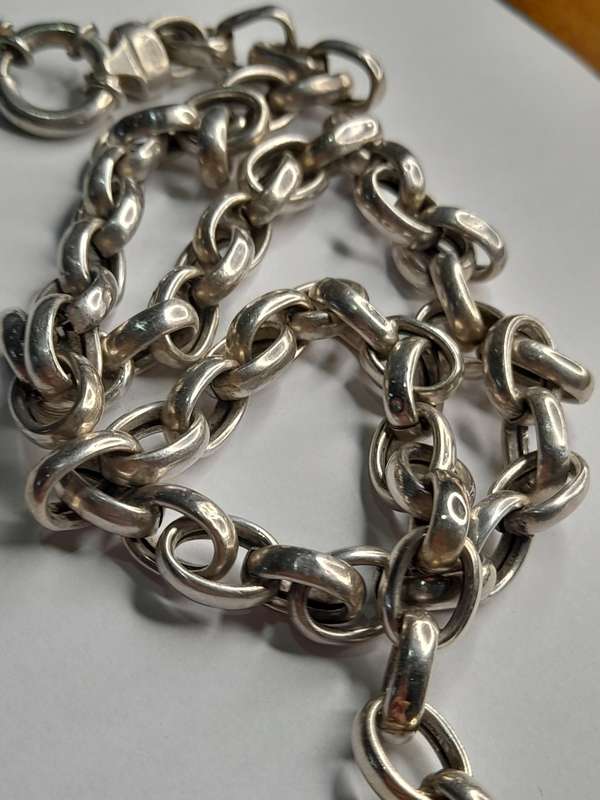 Sterling silver neck chain 70cm long
