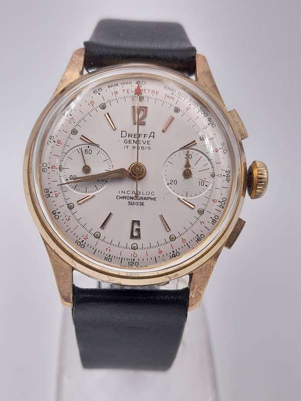 Vintage Dreffa valnjourx 92 movement 34mm ex crown