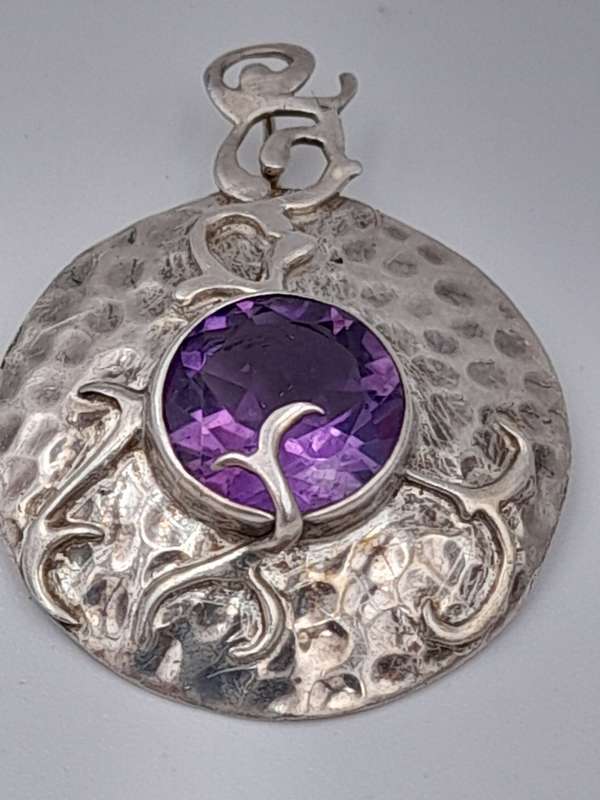 Pendant vintage handmade sterling silver