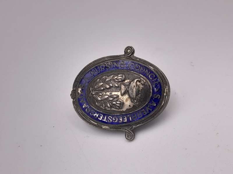 South Africa nursing council badge silver