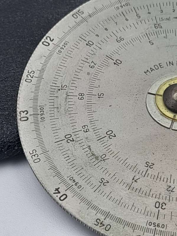 Rotor patent made Hungary circular slide ruler vintage