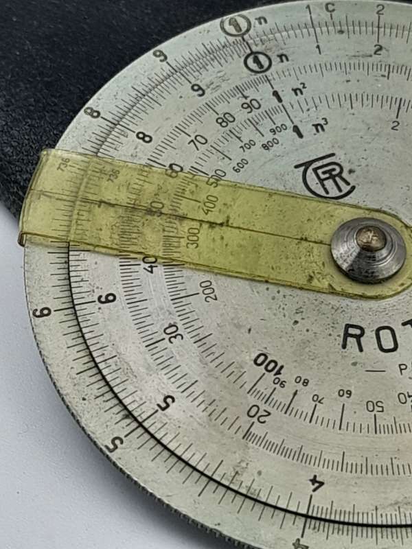 Rotor patent made Hungary circular slide ruler vintage