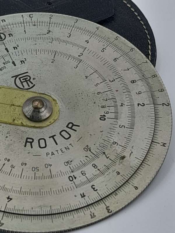 Rotor patent made Hungary circular slide ruler vintage