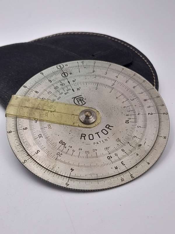 Rotor patent made Hungary circular slide ruler vintage