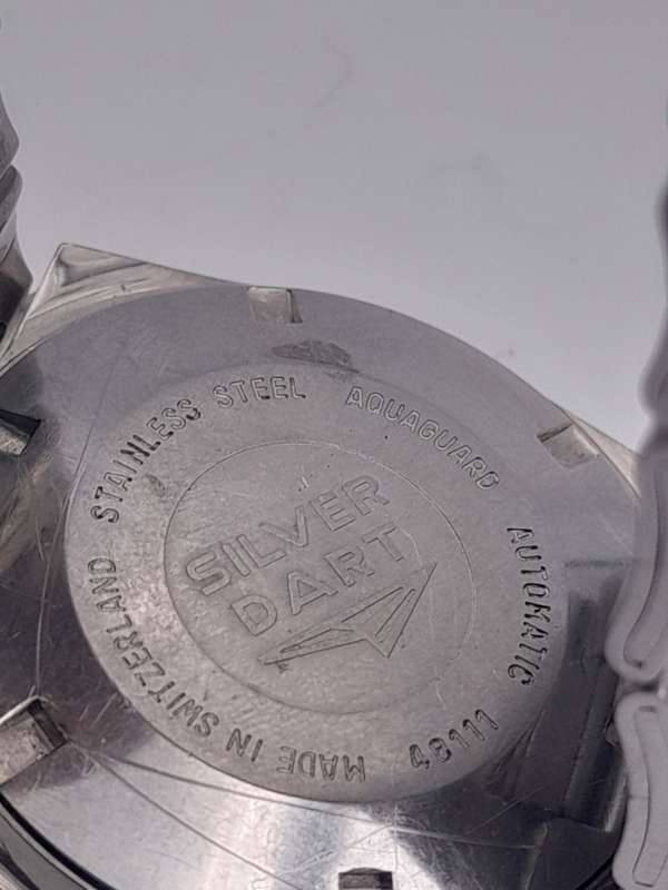 Zaigor Silver dart 38mm ex crown 38mm lug to lug