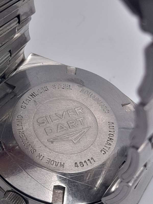 Zaigor Silver dart 38mm ex crown 38mm lug to lug