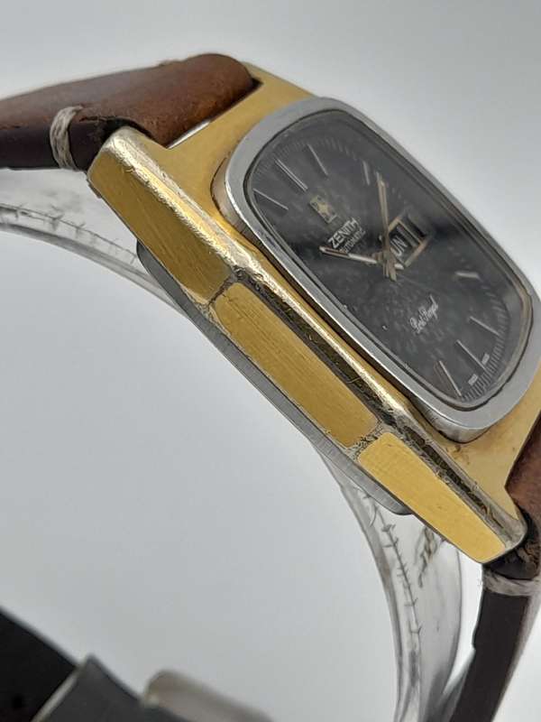 Zenith Port Royal rare watch beautiful patina dial 41mm lug to lug 35mm ex crown