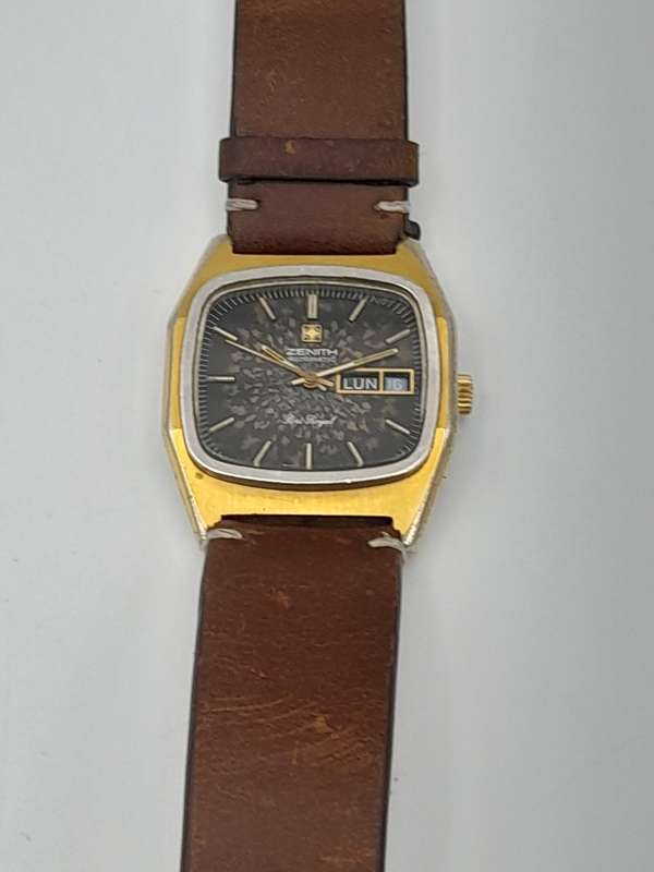 Zenith Port Royal rare watch beautiful patina dial 41mm lug to lug 35mm ex crown