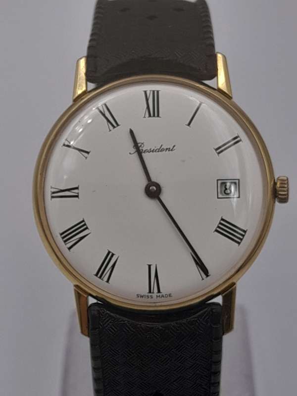 President manual wind men wrist watch