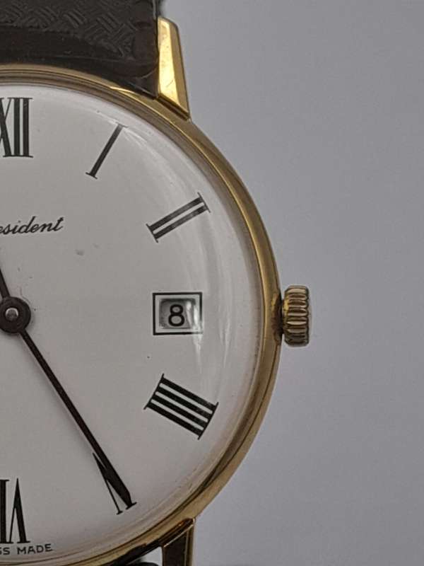 President manual wind men wrist watch