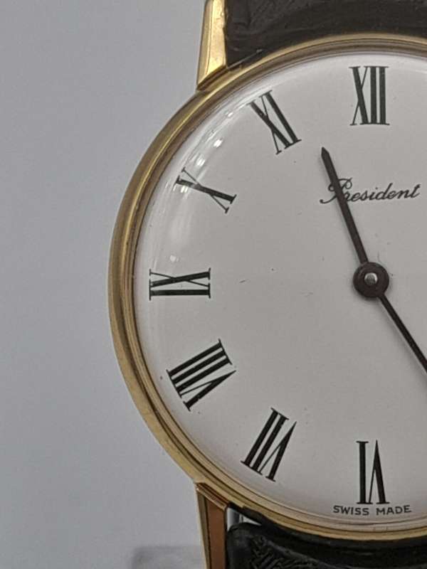 President manual wind men wrist watch