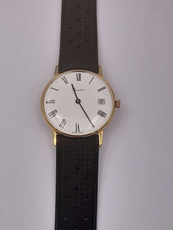 President manual wind men wrist watch