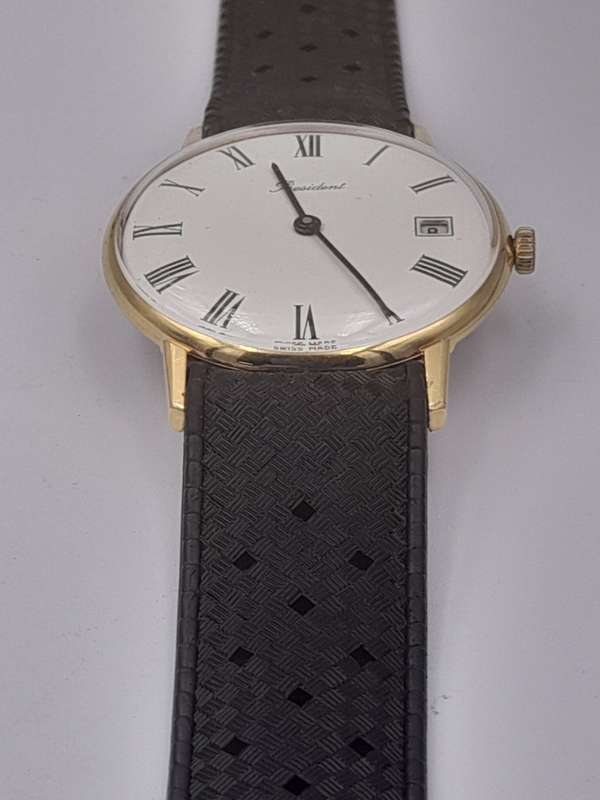 President manual wind men wrist watch