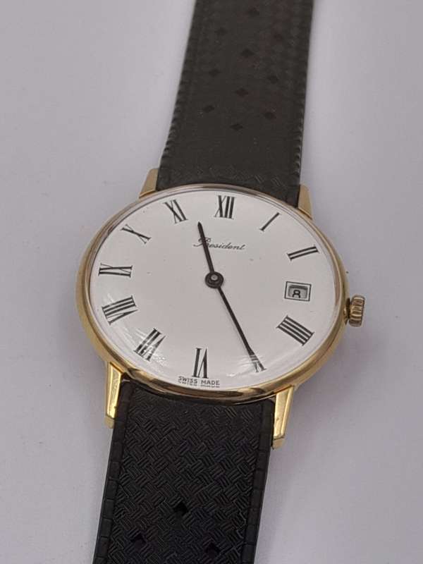 President manual wind men wrist watch