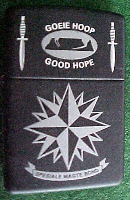 GOOD HOPE/GOEIE HOOP SPESIALE MAGTE BOND- ZIPPO LIGHTER USED 1996 ISSUE WITH ZIPPO CASE
