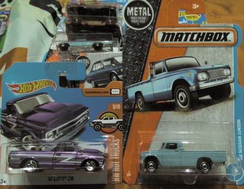 Matchbox Nissan Junior with Hotwheels Chev C10