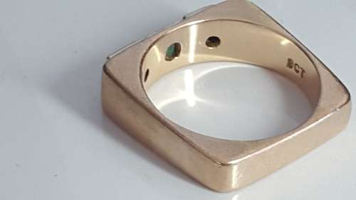 9ct Rose Gold Gents Court Ring
