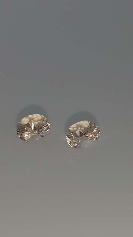 0,80CT STUNNING SPARKLE!! AAA+ NATURAL MORGANITE OVAL PAIR VVS