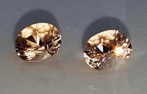0,80CT STUNNING SPARKLE!! AAA+ NATURAL MORGANITE OVAL PAIR VVS