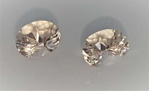 0,80CT STUNNING SPARKLE!! AAA+ NATURAL MORGANITE OVAL PAIR VVS