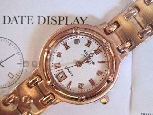 Krug Baumen Ladies Charleston 4 Diamond Rose Gold Watch