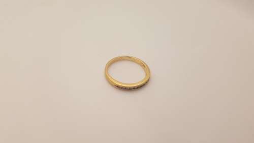 18ct Solid Gold and Diamond Ladies Channel Ring