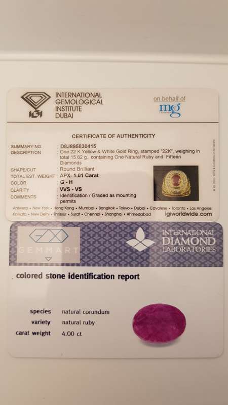 SALE!!!!     4.00ct CERTIFIED NATURAL Ruby - Purplish Red