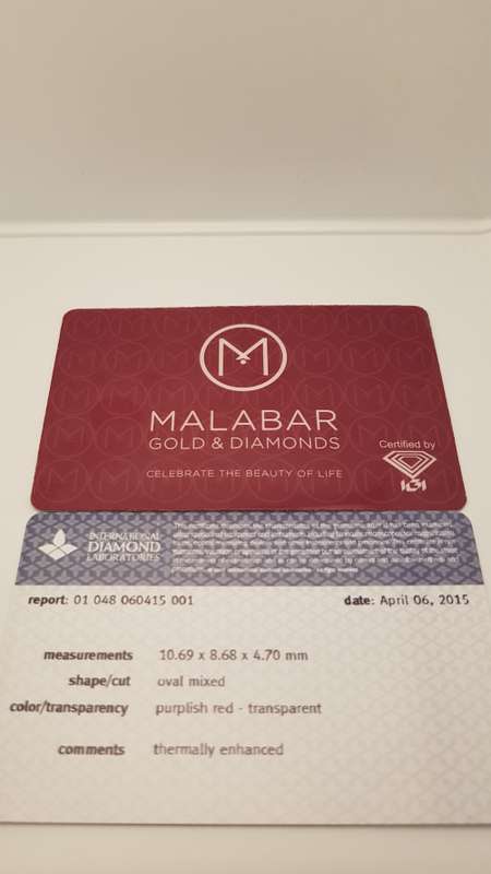 SALE!!!!     4.00ct CERTIFIED NATURAL Ruby - Purplish Red