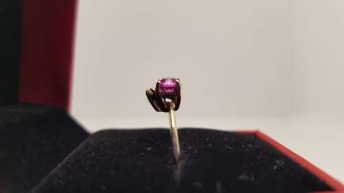 9ct Gold Tourmaline and Diamond Ladies Ring - Pre-owned