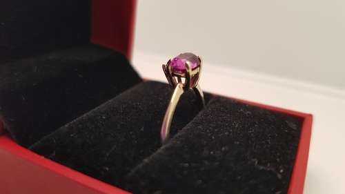 9ct Gold Tourmaline and Diamond Ladies Ring - Pre-owned