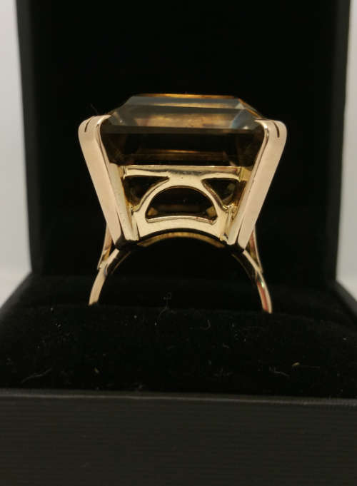 9ct Gold HUGE Topaz Ring - Jayem Stamped PLS READ DESCRIPTION