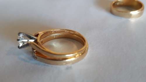 14ct Solid Gold Ladies Diamond Wedding Set - PRE-OWNED