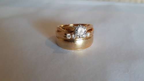 14ct Solid Gold Ladies Diamond Wedding Set - PRE-OWNED