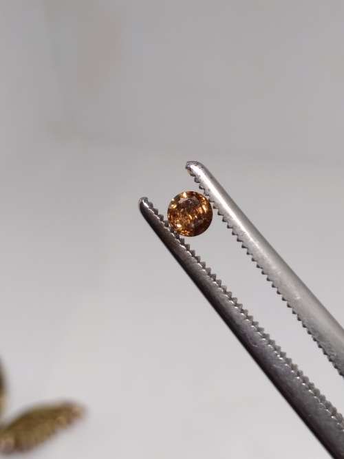 CERT Genuine Natural Cognac Diamonds - PAIR 0.58ct