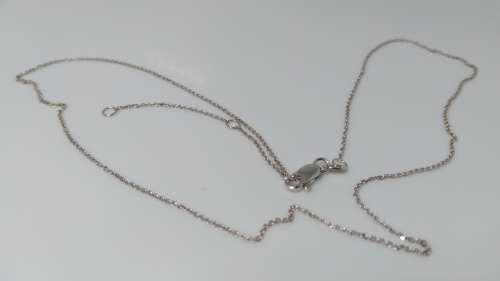 9ct White Gold Ladies Neck Chain - Variable Lengths
