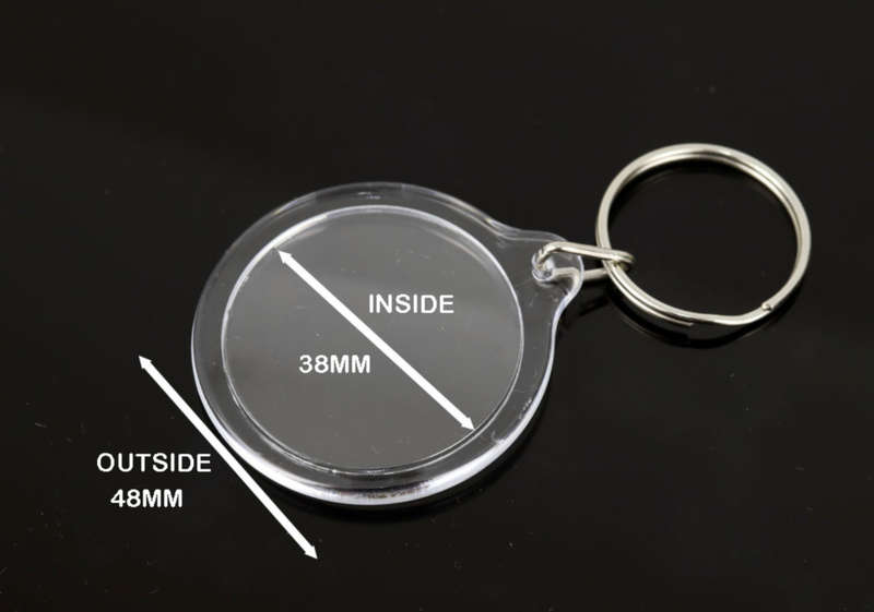 Investify Photo Key Ring Blanks Round . Pack of 50