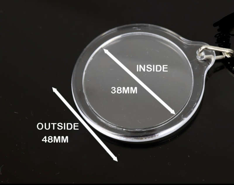 Investify Photo Key Ring Blanks Round . Pack of 50
