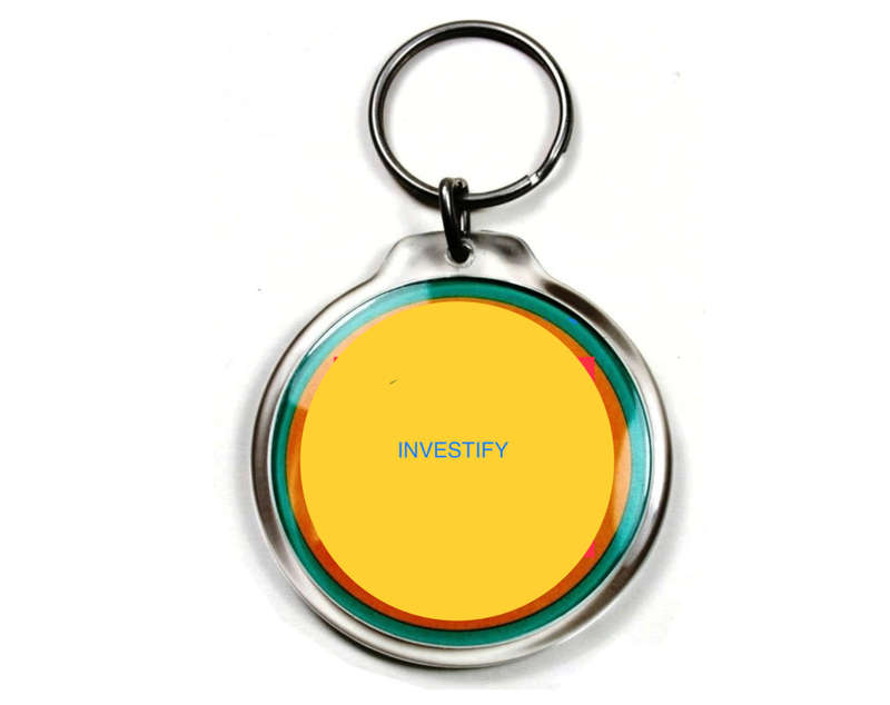 Investify Photo Key Ring Blanks Round . Pack of 50