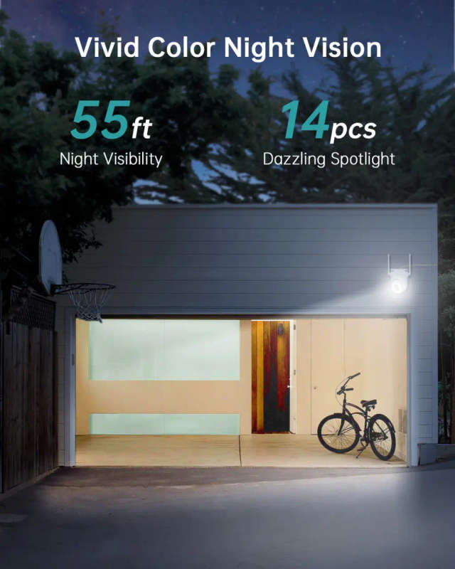 4MP PTZ Dual-Band 5G/2.4G ZUMIMALL Wired Security Camera