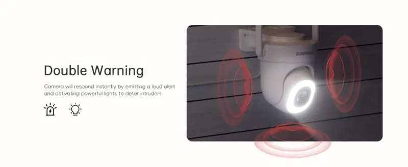 4MP PTZ Dual-Band 5G/2.4G ZUMIMALL Wired Security Camera