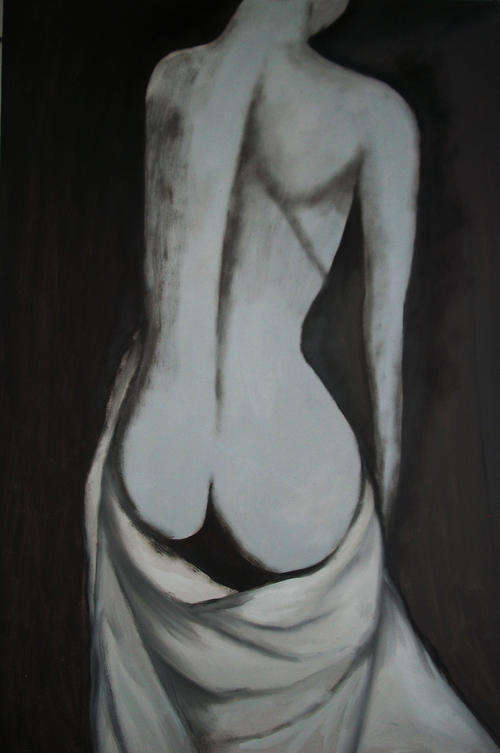 "NUDE" Oil On Canvas Painting (910 x 610) By E.S.Hoy