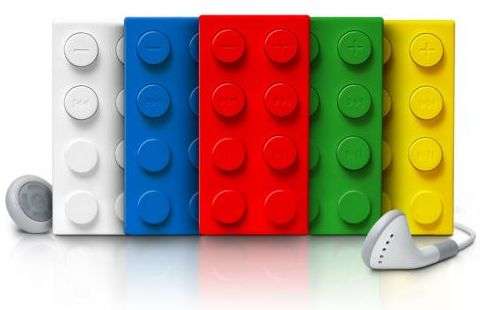 Lego Block Styled MP3 Player with Earphones