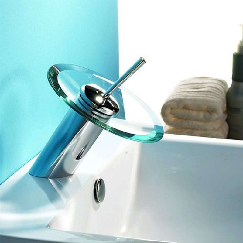 *LOCAL STOCK* Modern Style Kitchen Bathroom Vessel Glass Waterfall Tub Vanity Sink Faucet Tap